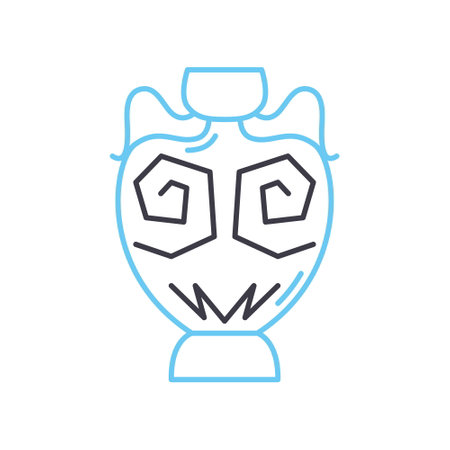 antique line icon, outline symbol, vector illustration, concept signのイラスト素材