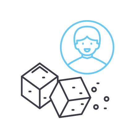 brown sugar line icon, outline symbol, vector illustration, concept signのイラスト素材