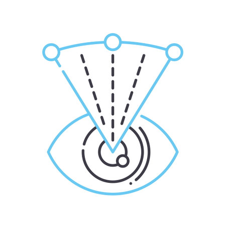 business vision line icon, outline symbol, vector illustration, concept signのイラスト素材
