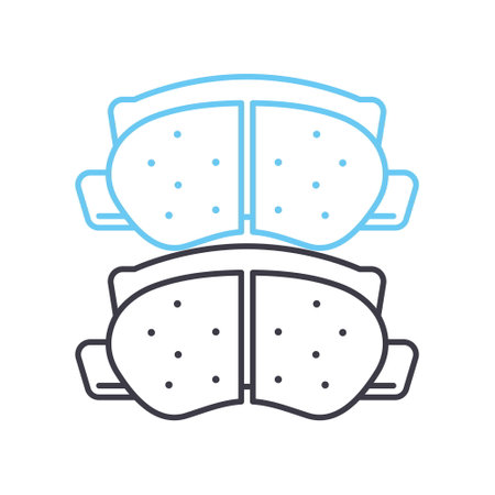 car seats line icon, outline symbol, vector illustration, concept signのイラスト素材