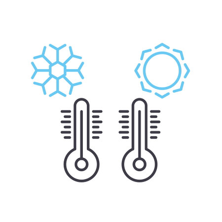 celsius line icon, outline symbol, vector illustration, concept signのイラスト素材