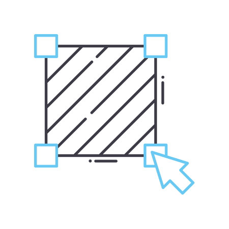 choose the area line icon, outline symbol, vector illustration, concept signのイラスト素材