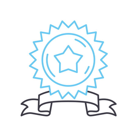 competitions line icon, outline symbol, vector illustration, concept signのイラスト素材