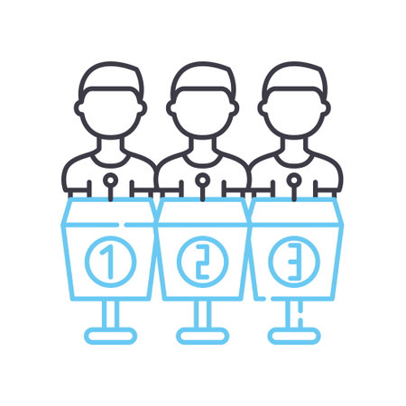 contestant line icon, outline symbol, vector illustration, concept signのイラスト素材