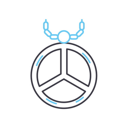crown pendant line icon, outline symbol, vector illustration, concept signのイラスト素材