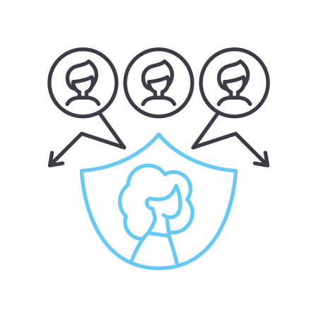 damage control line icon, outline symbol, vector illustration, concept signのイラスト素材