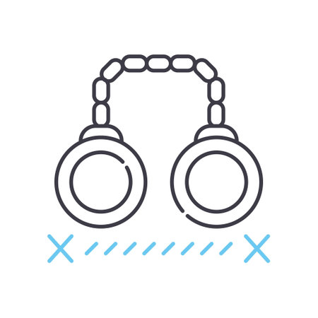 freedom limitations line icon, outline symbol, vector illustration, concept signのイラスト素材