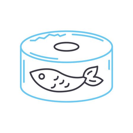 food stash line icon, outline symbol, vector illustration, concept signのイラスト素材