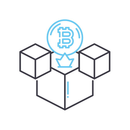 genesis blocking line icon, outline symbol, vector illustration, concept signのイラスト素材