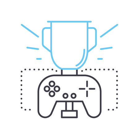 gameplay line icon, outline symbol, vector illustration, concept sign