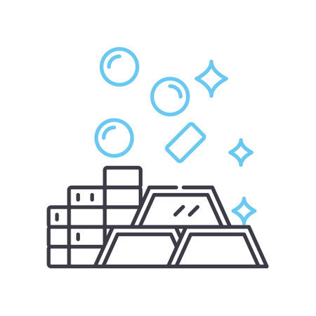 gold line icon, outline symbol, vector illustration, concept signのイラスト素材