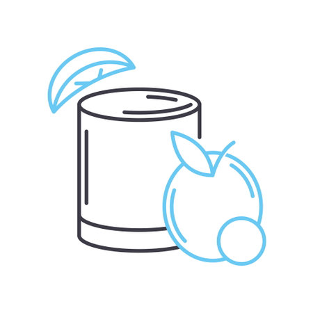 juice line icon, outline symbol, vector illustration, concept signのイラスト素材