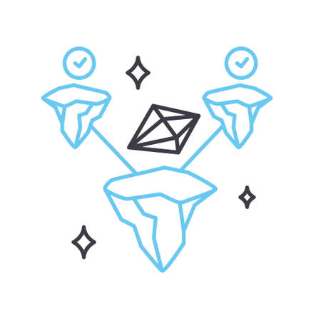 level map line icon, outline symbol, vector illustration, concept signのイラスト素材