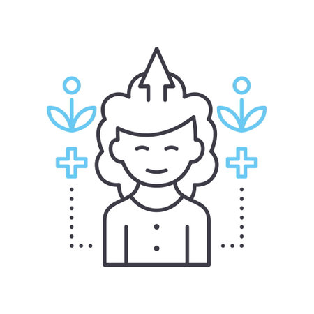 life experience line icon, outline symbol, vector illustration, concept signのイラスト素材