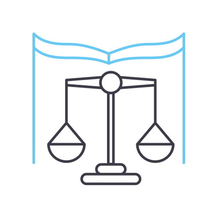 legal dictionary line icon, outline symbol, vector illustration, concept signのイラスト素材