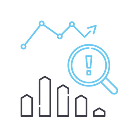 market risk line icon, outline symbol, vector illustration, concept signのイラスト素材