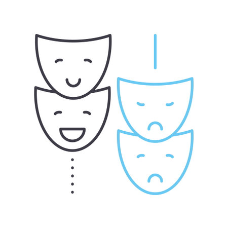personality line icon, outline symbol, vector illustration, concept signのイラスト素材