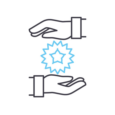 reiki line icon, outline symbol, vector illustration, concept signのイラスト素材