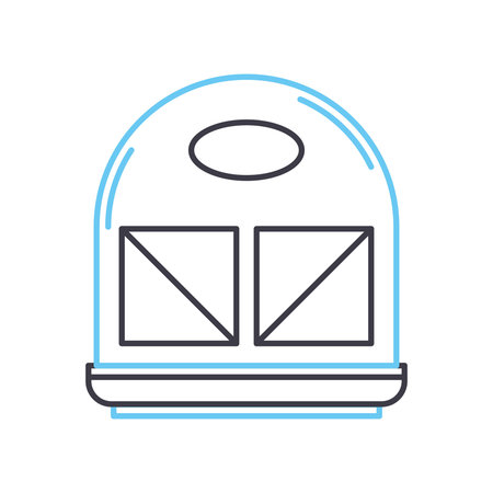 sandwich maker line icon, outline symbol, vector illustration, concept signのイラスト素材
