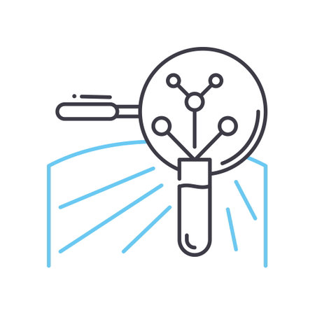 sample research line icon, outline symbol, vector illustration, concept signのイラスト素材