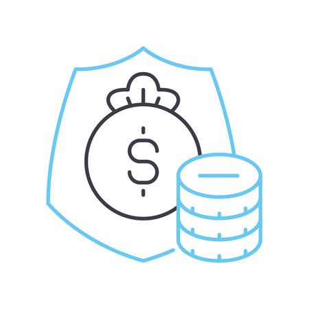 secure line icon, outline symbol, vector illustration, concept signのイラスト素材