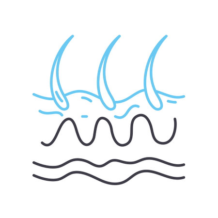 skin line icon, outline symbol, vector illustration, concept signのイラスト素材