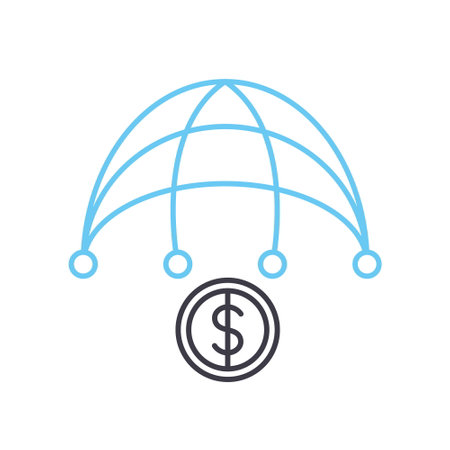 trap line icon, outline symbol, vector illustration, concept signのイラスト素材