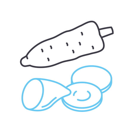 yucca line icon, outline symbol, vector illustration, concept signのイラスト素材