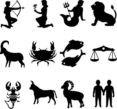 Shapes Zodiac signsのイラスト素材