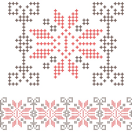 Vector Fantazy Seamless russian traditional pattern, Embroidery, ornament, patternのイラスト素材