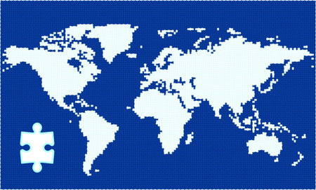 Map puzzle with missing pieceOriginal Vector IllustrationGlobes and Maps Ideal for Business...
