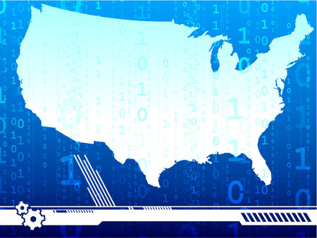 Original  Illustration: USA map in blue
AI8 compatibleの写真素材