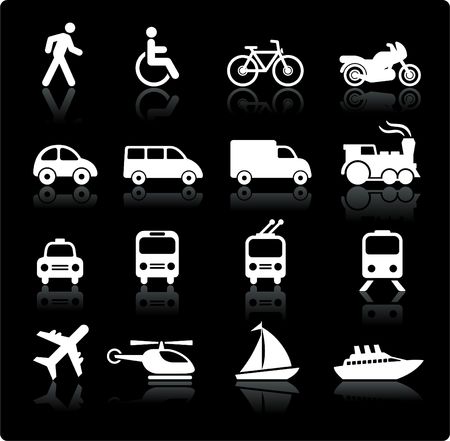 Original illustration: Transportation icons design elements