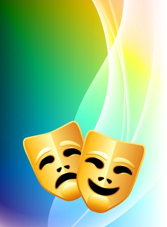 Comedy and Tragedy Masks on Abstract Color Background
Original Illustrationの写真素材