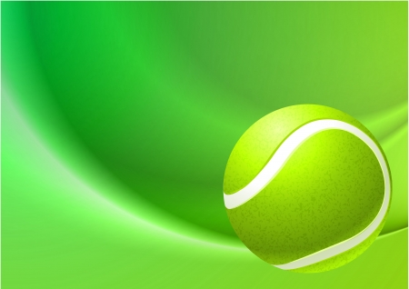 Tennis Ball on Abstract Internet BackgroundOriginal Illustrationのイラスト素材
