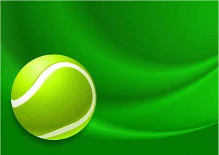 Tennis Ball on Abstract Internet BackgroundOriginal Illustrationのイラスト素材