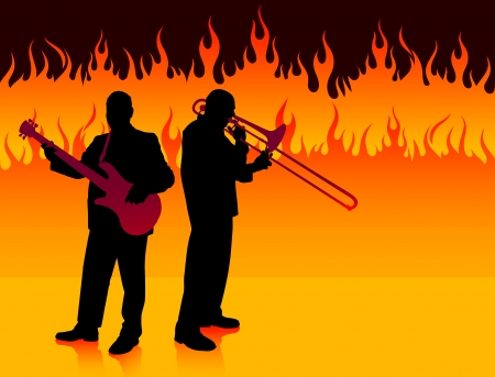 Live Band on Fire Background
Original Illustrationのイラスト素材