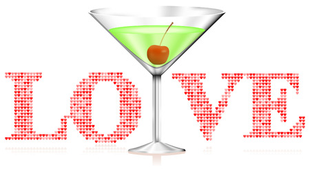 Martini Glass on Love Background
のイラスト素材