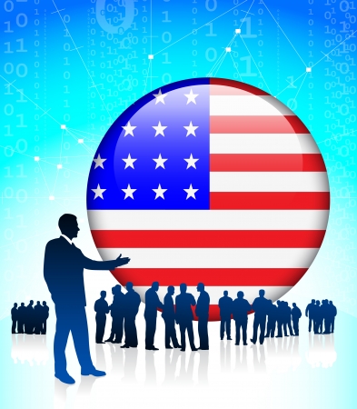 Business Leader with American Internet Button
のイラスト素材