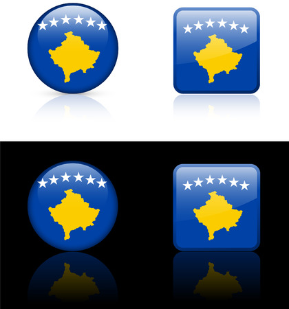 kosovo Flag Buttons on White and Black Background
のイラスト素材