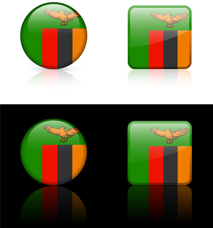 Zambia Flag Buttons on White and Black Background

のイラスト素材