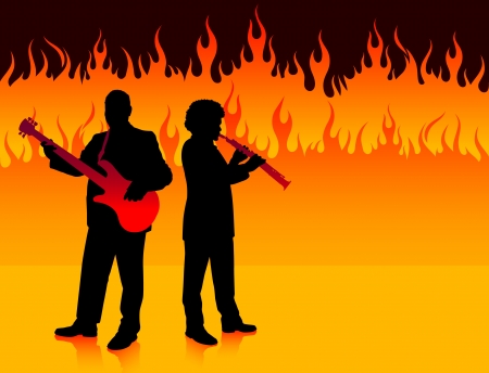Musical Band in Hell
Original Vector Illustration 
Musical Band Ideal for Live Music Conceptのイラスト素材