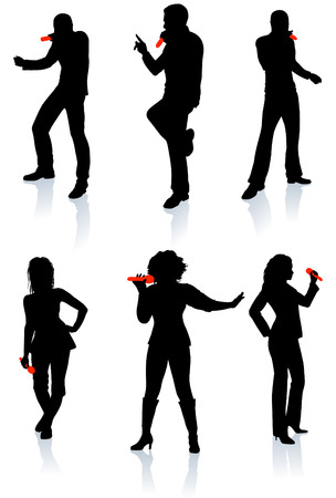 Singers Silhouette Collection
Original Vector Illustration
People Silhouette Setsのイラスト素材