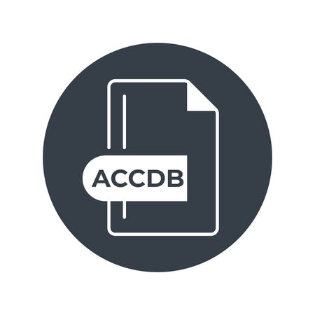 ACCDB File Format Icon. ACCDB extension filled icon.のイラスト素材