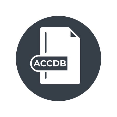 ACCDB File Format Icon. ACCDB extension filled icon.のイラスト素材