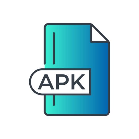 APK File Format Icon. APK extension gradiant icon.のイラスト素材