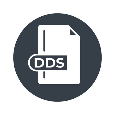 DDS File Format Icon. DDS extension filled icon.のイラスト素材