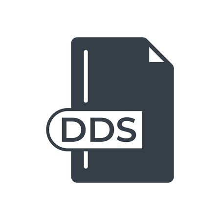 DDS File Format Icon. DDS extension filled icon.のイラスト素材