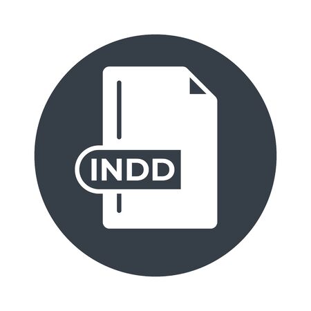 INDD Icon. INDD File Format extension filled icon.のイラスト素材