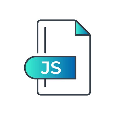 JS Icon. JS File Format extension gradiant icon.のイラスト素材